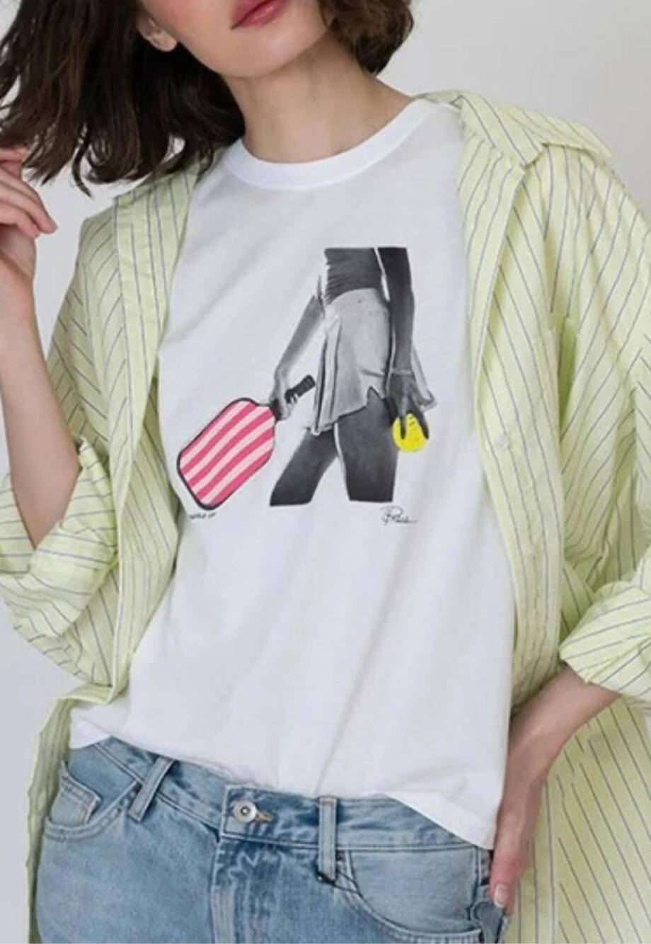 NEW CPRESS STUDIO paddle up mushie short sleeve tee in worn white